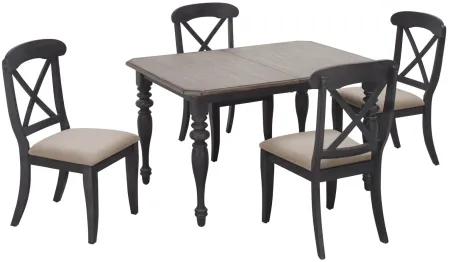 Charleston 5-pc. Dining Set in Slate w/ Weathered Pine Finish by Liberty Furniture
