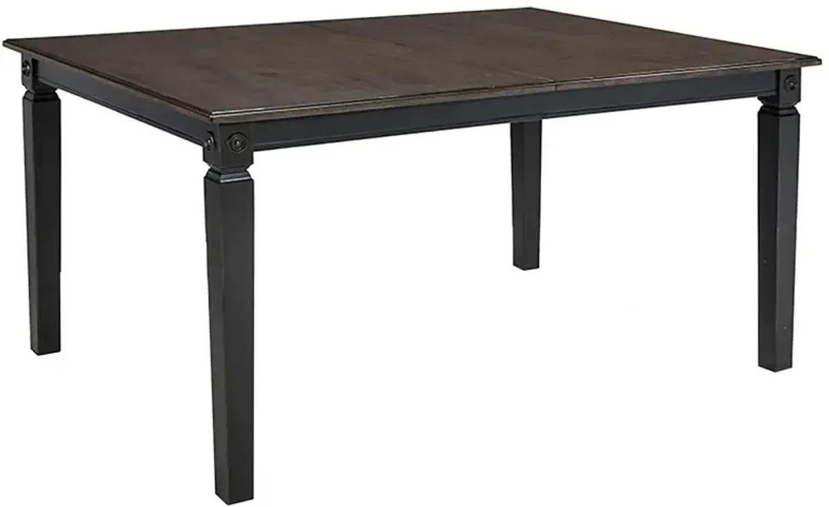 Glennwood Dining Table in Rubbed Black/Charcoal by Intercon