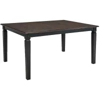 Glennwood Dining Table in Rubbed Black/Charcoal by Intercon
