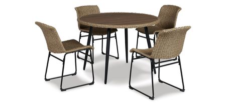 Amaris Outdoor Dining Set -5pc. in Black by Ashley Express