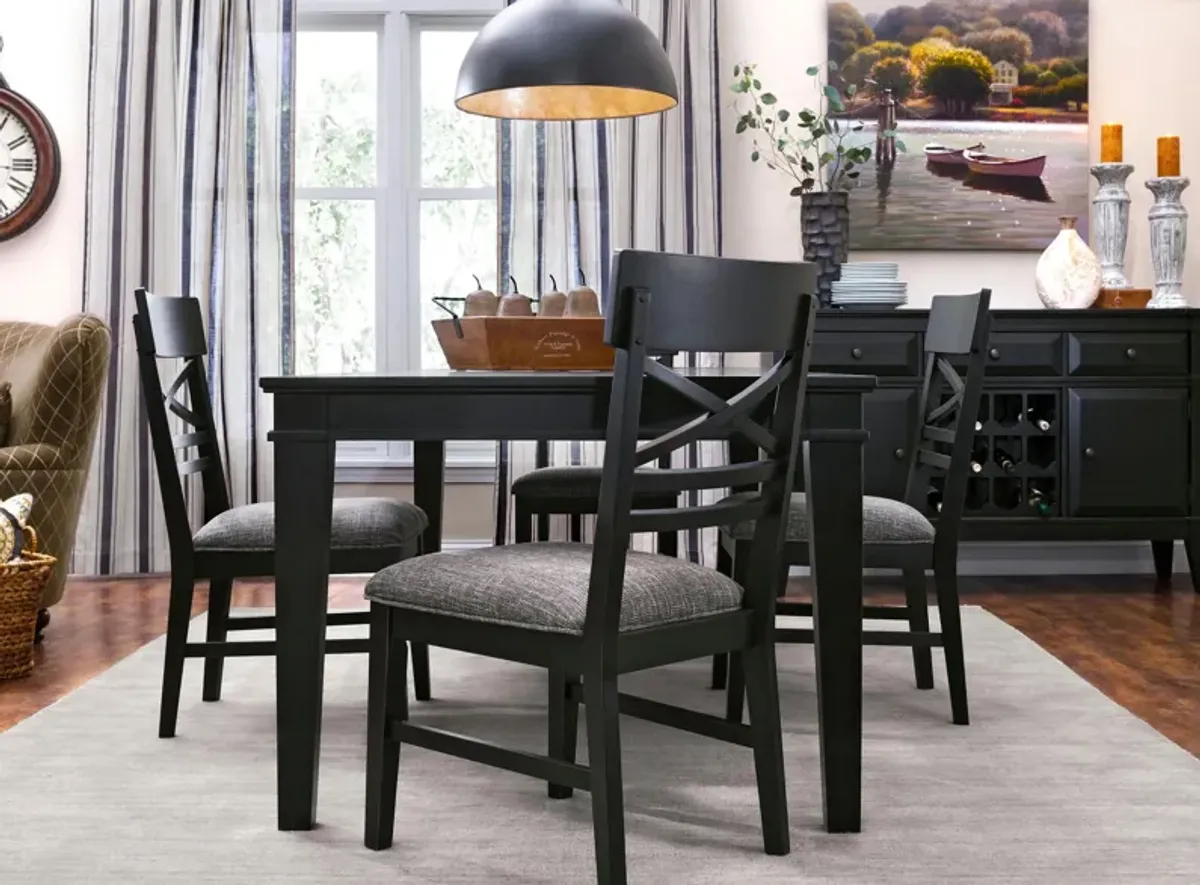 Halden 5-pc. Dining Set in Gray / Black by Bellanest