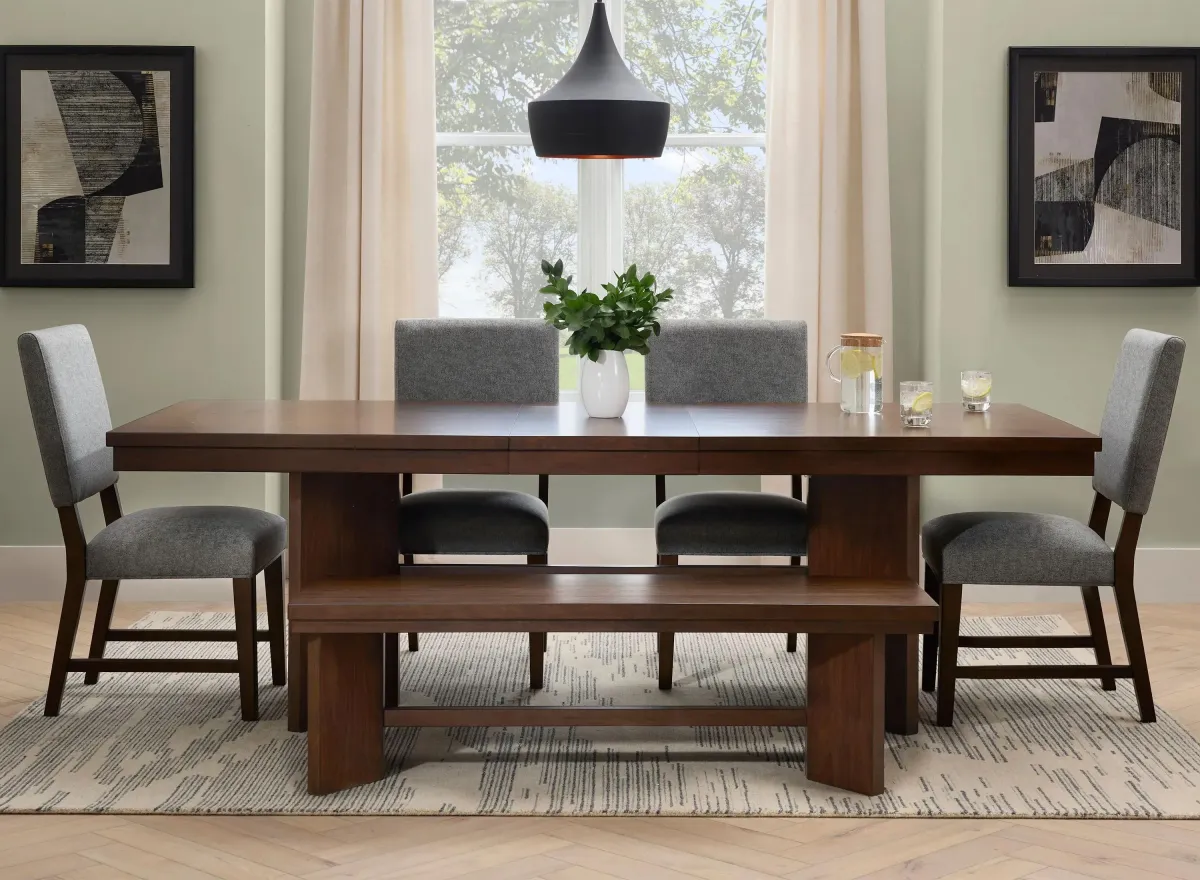 Declan 6-pc. Dining Set in Walnut by Bellanest