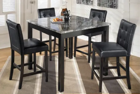 Maysville 5-pc. Counter-Height Dining Set in Black by Ashley Furniture