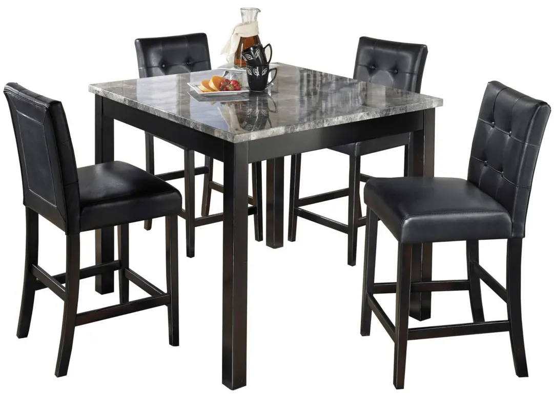 Maysville 5-pc. Counter-Height Dining Set in Black by Ashley Furniture