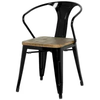 Metropolis Dining Chair: Set of 4 in Black by New Pacific Direct