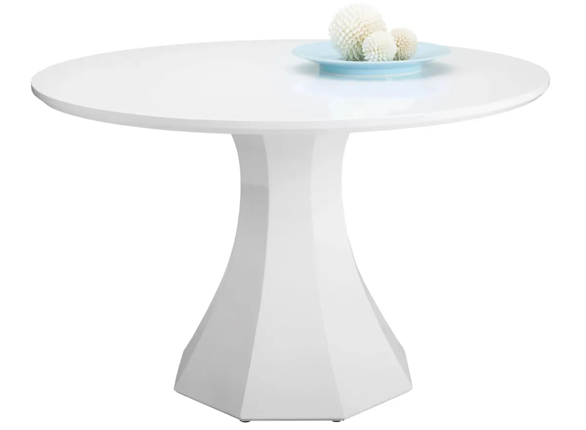 Sanara Dining Table in White by Sunpan