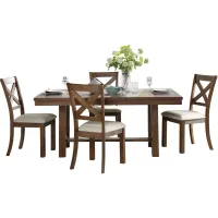 Levittown 5-pc. Dining Set in Brown by Homelegance
