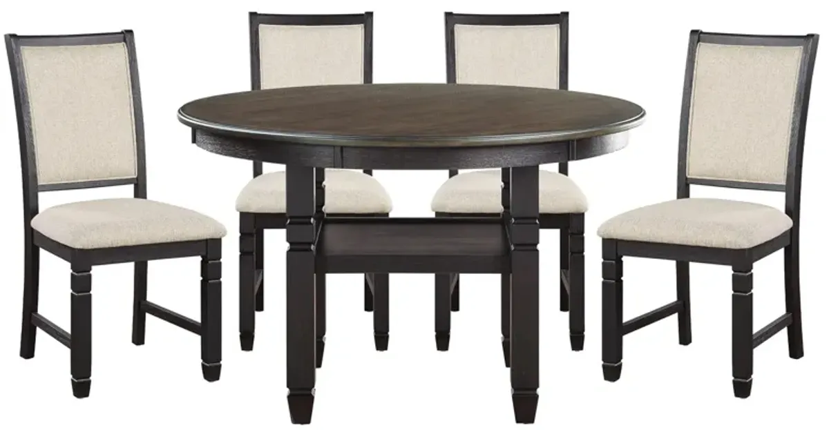 Arlana 5-pc Dining Set in Black by Homelegance