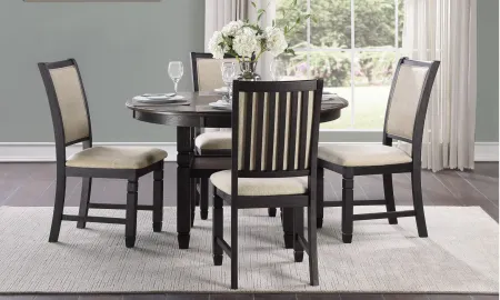 Arlana 5-pc Dining Set in Black by Homelegance