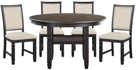 Arlana 5-pc Dining Set in Black by Homelegance