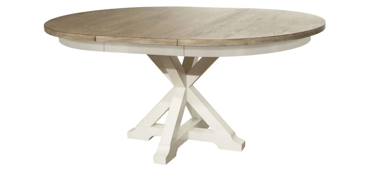 Myra Dining Table w/ Leaf in Natural/Paperwhite by Riverside Furniture