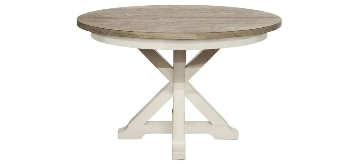 Myra Dining Table w/ Leaf in Natural/Paperwhite by Riverside Furniture