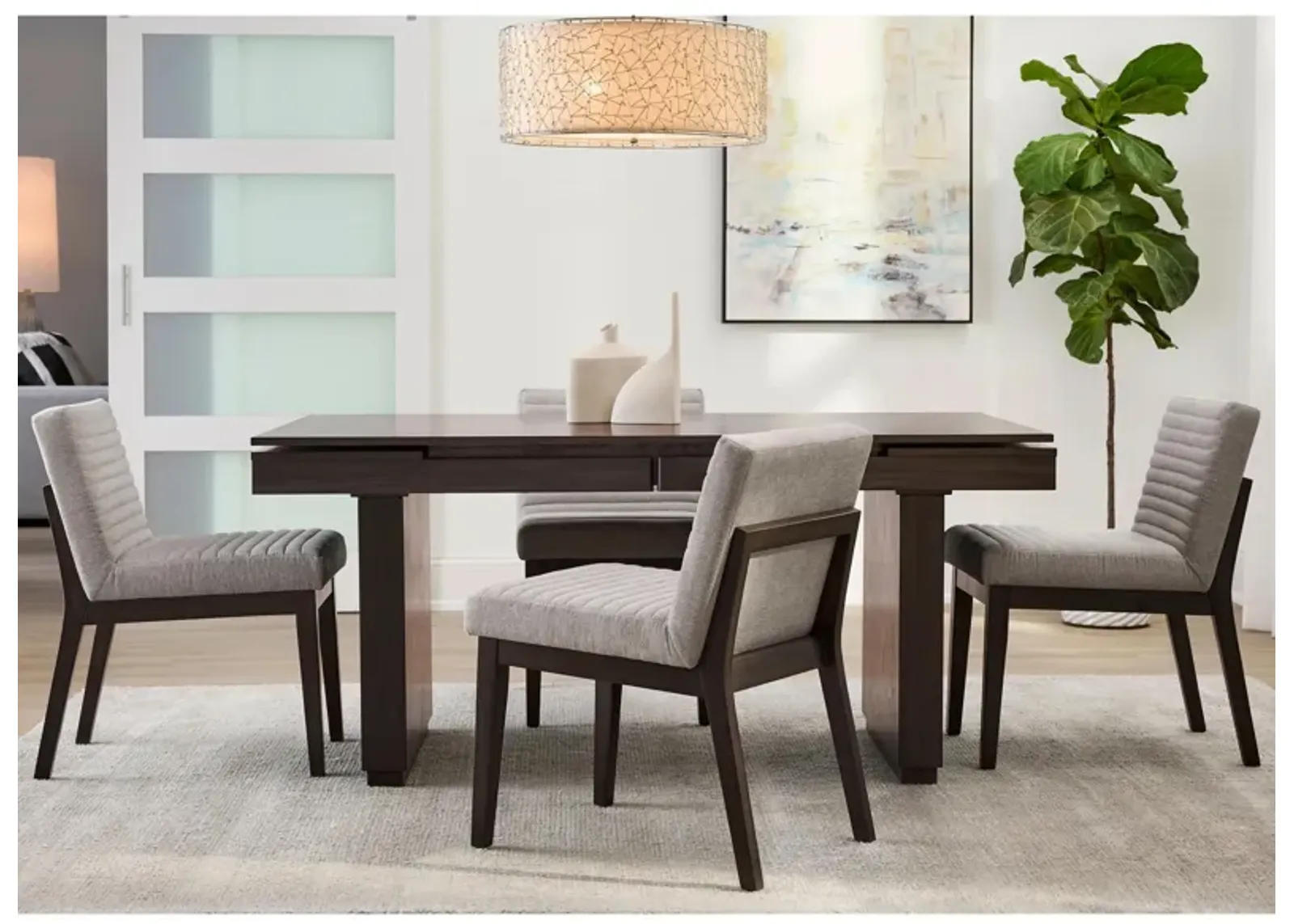 Modesto 5-pc. Dining Set in Black/Beige by Davis Intl.