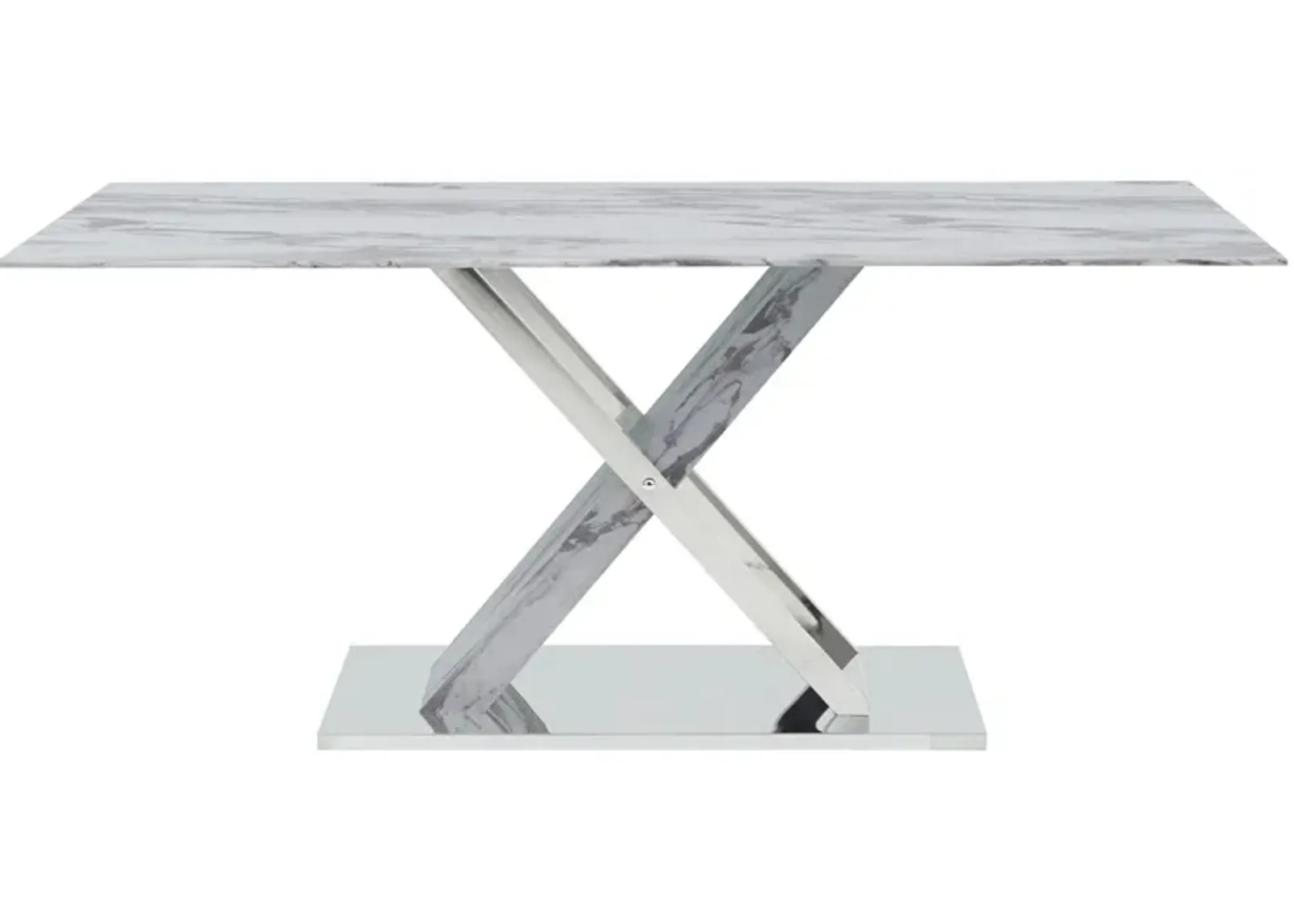 Moffitt Dining Table in White/ Grey by Global Furniture Furniture USA