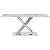 Moffitt Dining Table in White/ Grey by Global Furniture Furniture USA