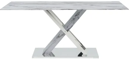 Moffitt Dining Table in White/ Grey by Global Furniture Furniture USA