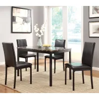 Paseo 5-pc. Dining Set in Brown by Homelegance