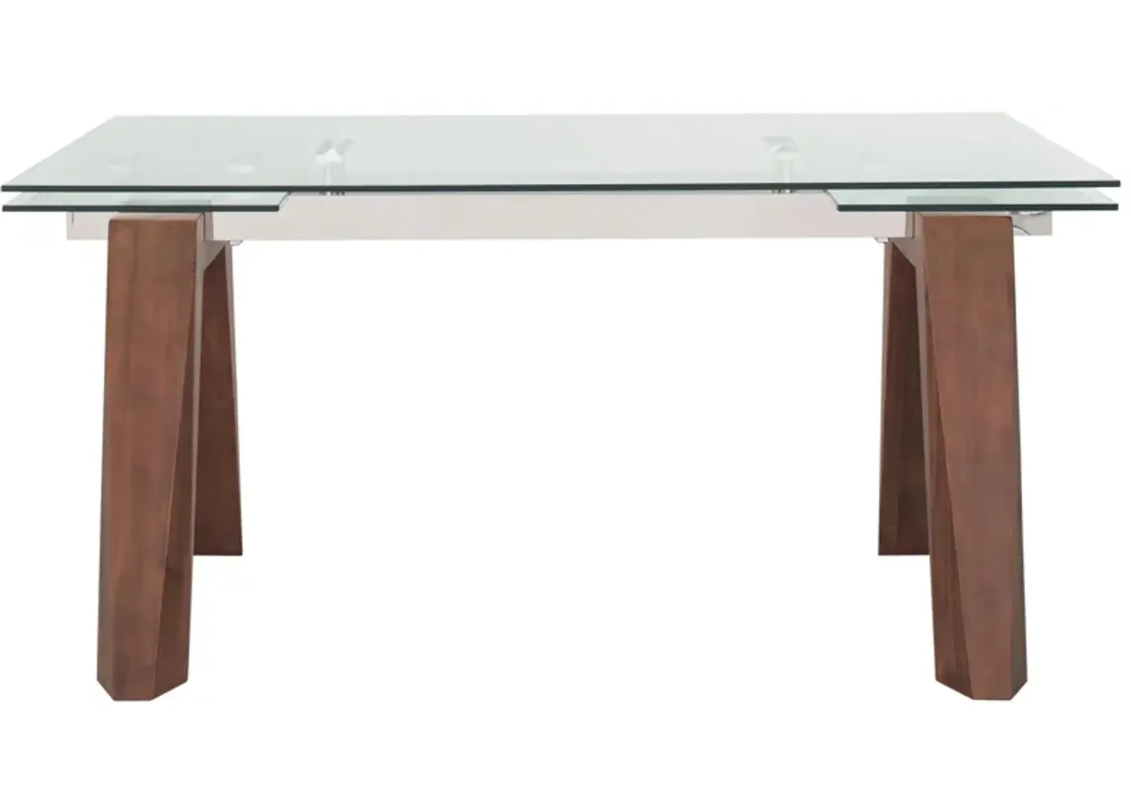 Sombra Dining Table in Glass/Wood by Chintaly Imports