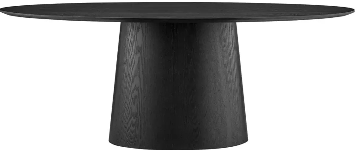 Deodat Oval Table in Black by EuroStyle