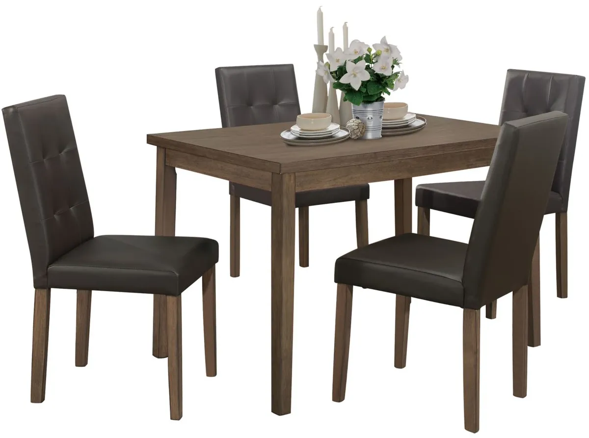 Newton 5-pc. Dining Set in Walnut by Homelegance
