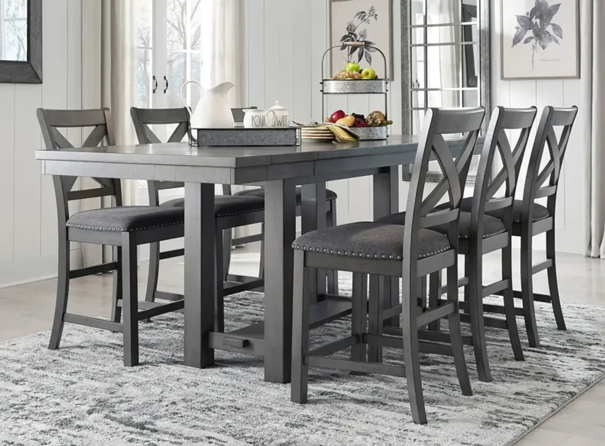 Myshanna Dining Set 7-pc. in Gray by Ashley Furniture