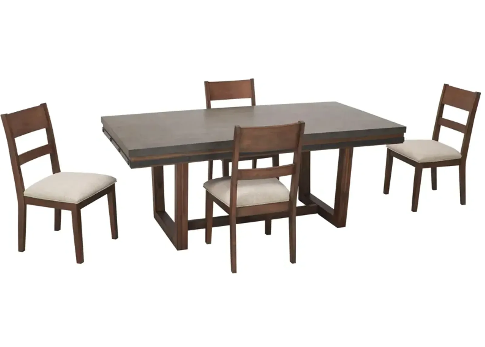 Santa Cruz 5-pc. Dining Set in Rustic Brown by Bellanest