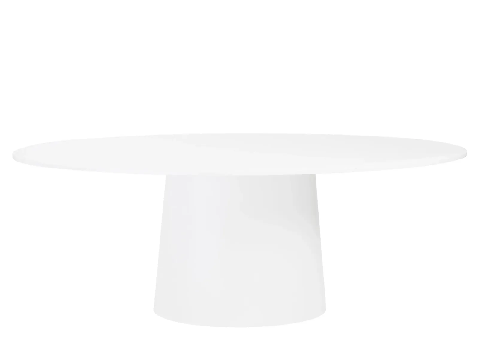 Deodat Oval Table in Matte White Lacquer by EuroStyle