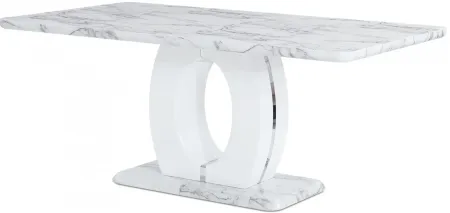 Elevate Dining Table in White Marble by Global Furniture Furniture USA
