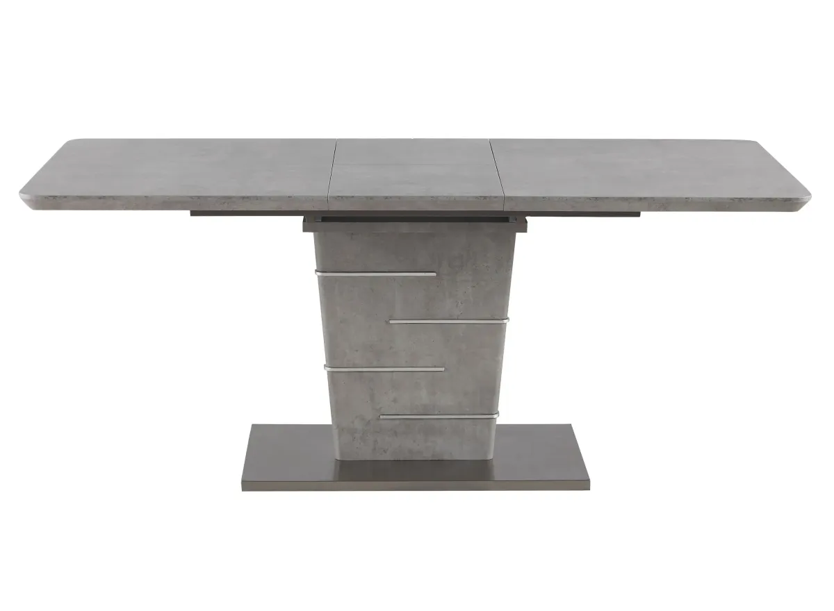 Jezebel Dining Table w/ Leaf in Concrete Gray by Chintaly Imports