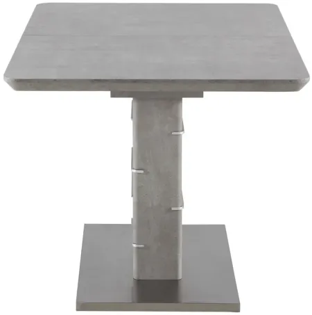 Jezebel Dining Table w/ Leaf in Concrete Gray by Chintaly Imports