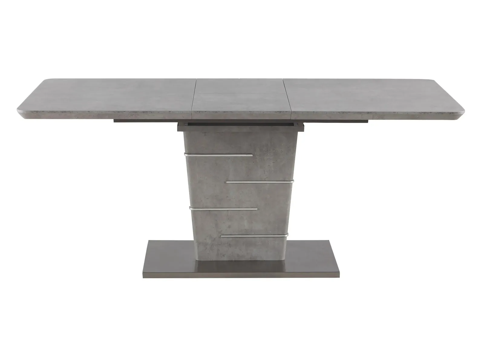 Jezebel Dining Table w/ Leaf in Concrete Gray by Chintaly Imports