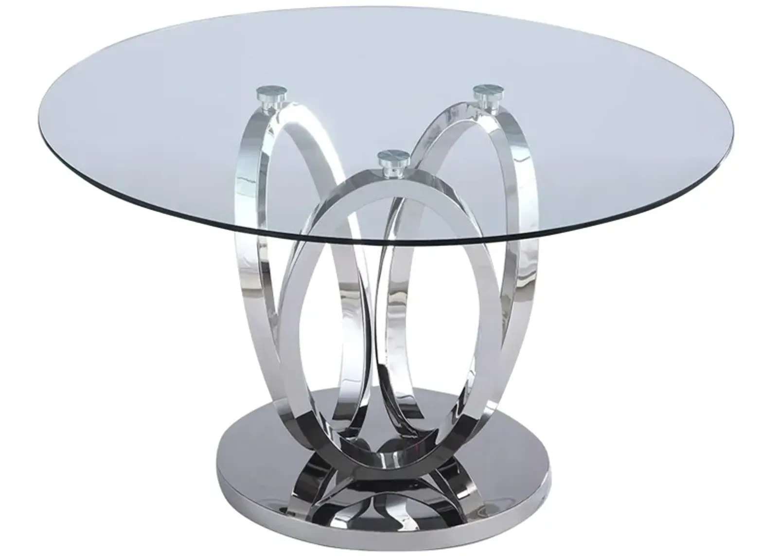 Scrumptious Dining Table in Clear by Chintaly Imports