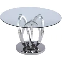 Scrumptious Dining Table in Clear by Chintaly Imports