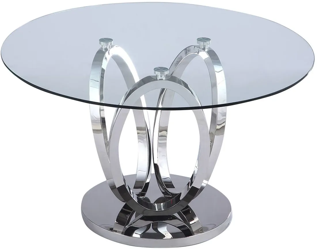 Scrumptious Dining Table in Clear by Chintaly Imports