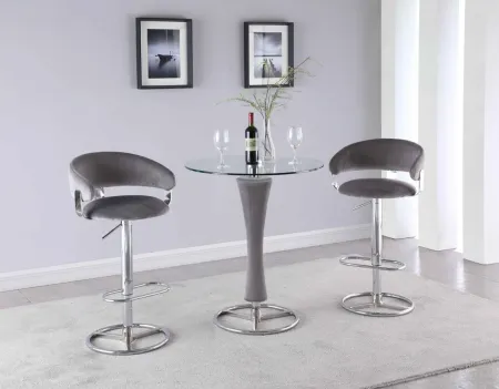 Daniella 3-pc. Bar Set in Gray by Chintaly Imports