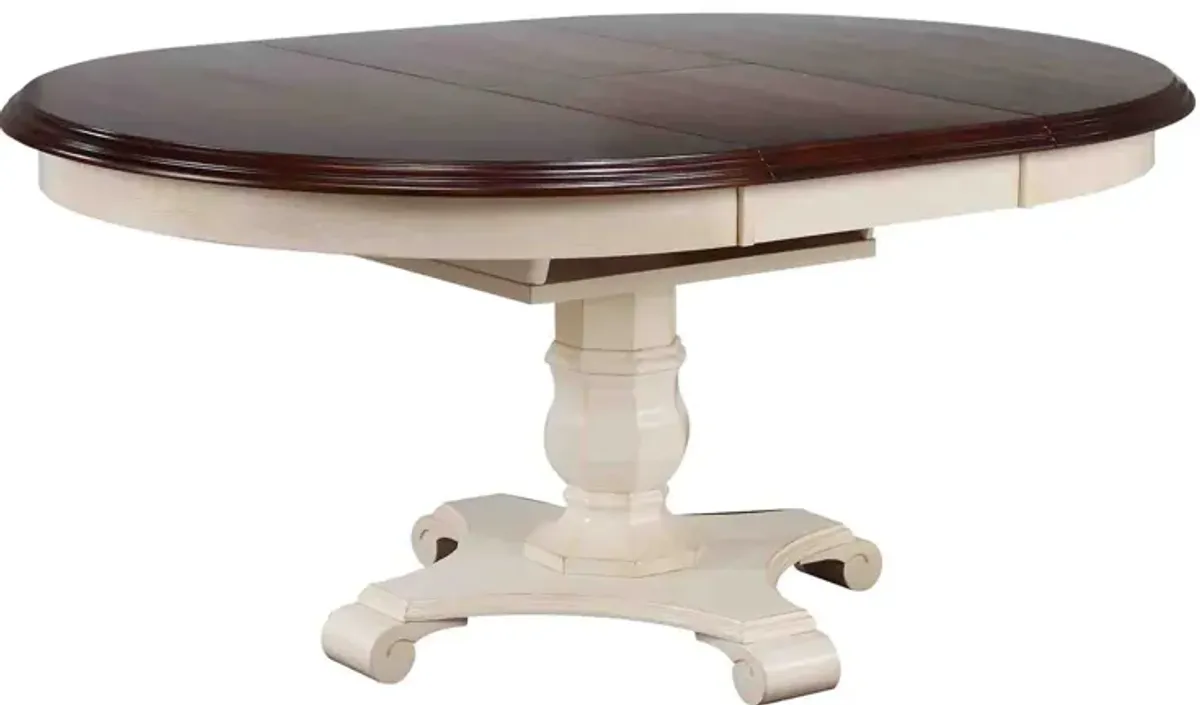 Fenway Round Pedestal Dining Table w/ Leaf
