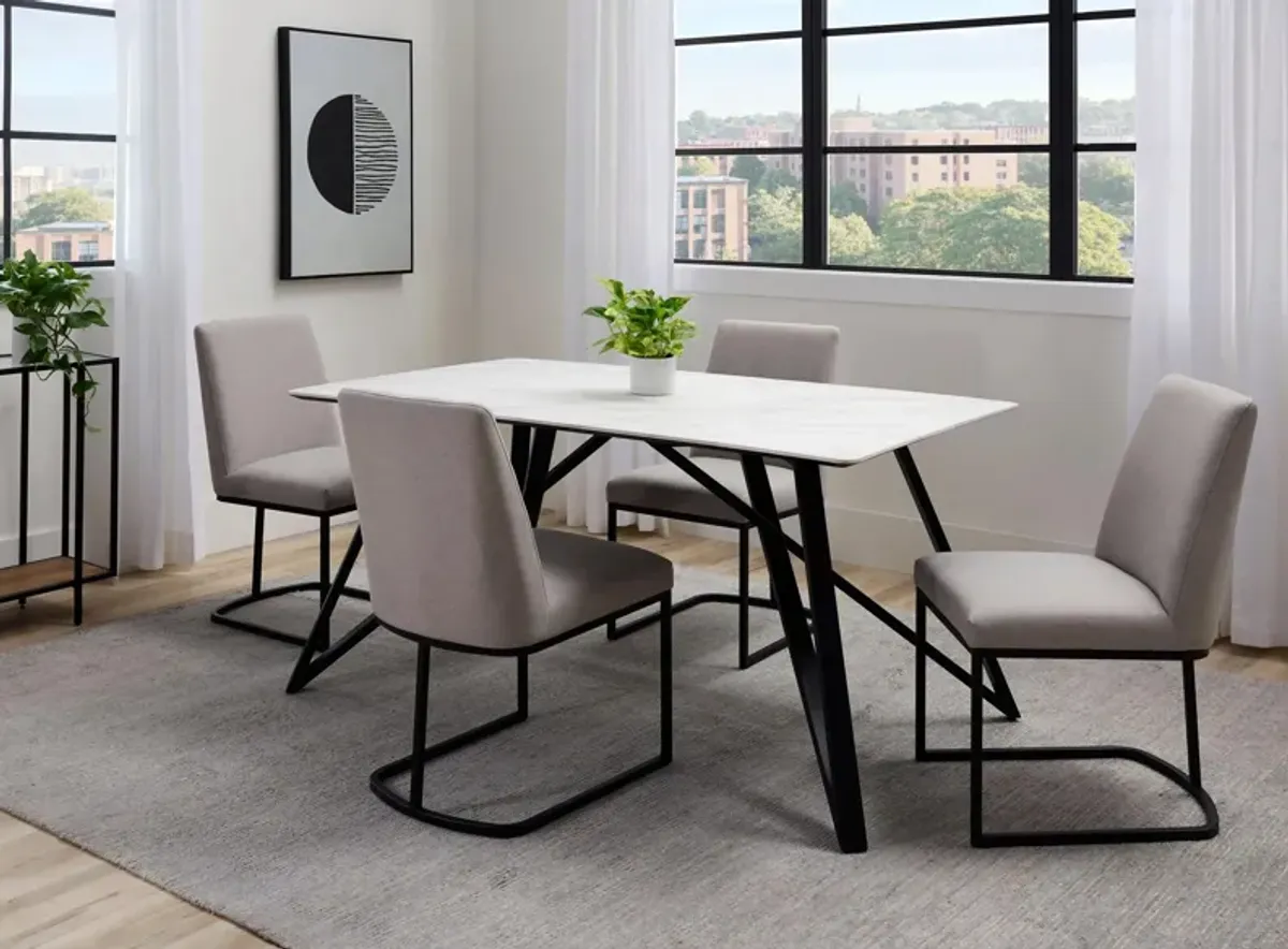 Misty 5-pc. Dining Set in Gray by Davis Intl.