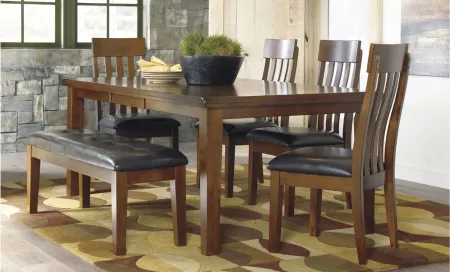 Fowler 6-pc. Dining Set in Medium Brown by Ashley Furniture