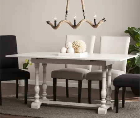 Raphael Farmhouse Folding Table in White by SEI Furniture