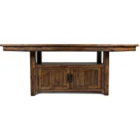 Cannon Valley Adjustable-Height Dining Table in Distressed Medium Brown by Jofran