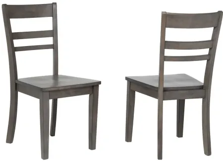 Eastlane Slat Back Dining Chair: Set of 2 in Weathered Gray by Sunset Trading