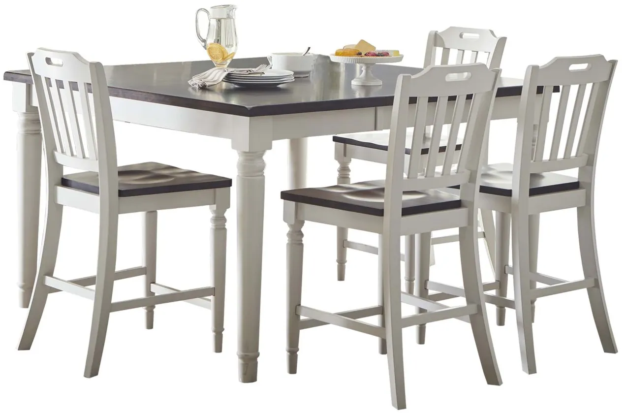 Mount Vernon 5-pc. Counter-Height Dining Set in Puddy/Cocoa by Jofran