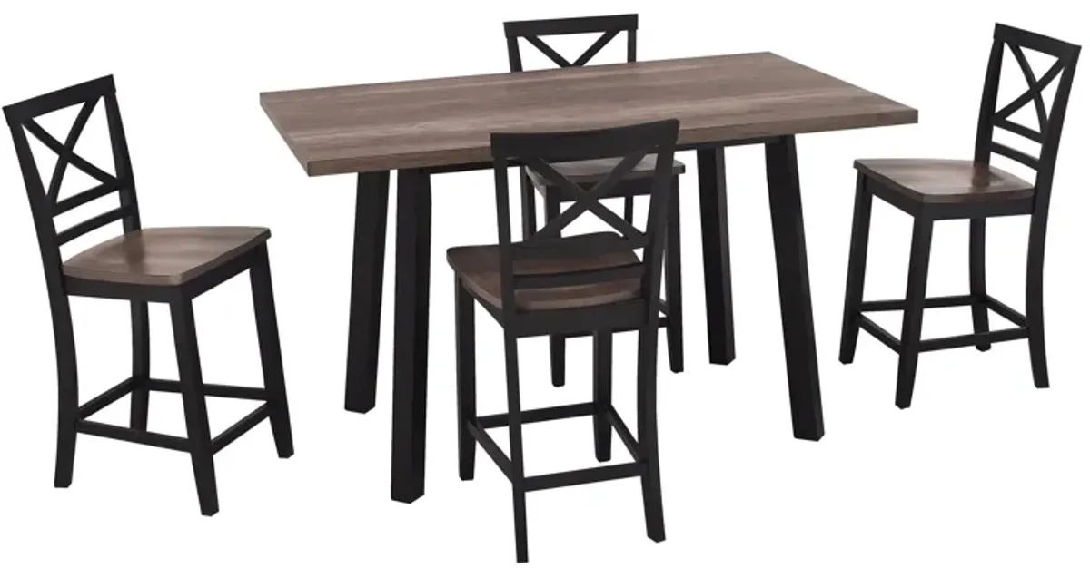 Harper 5-pc. Dining Set in Two-Tone by Davis Intl.