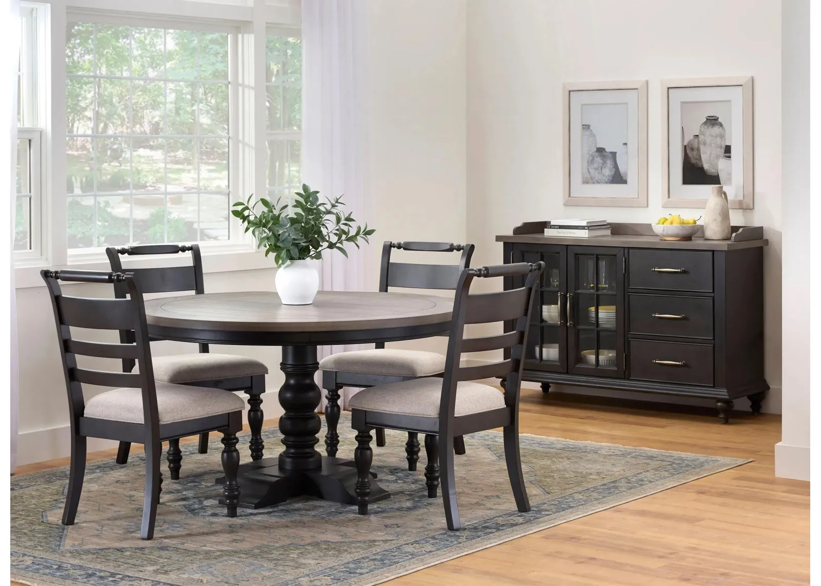 Percy 5-pc. Dining Set in Vineyard Black by Davis Intl.