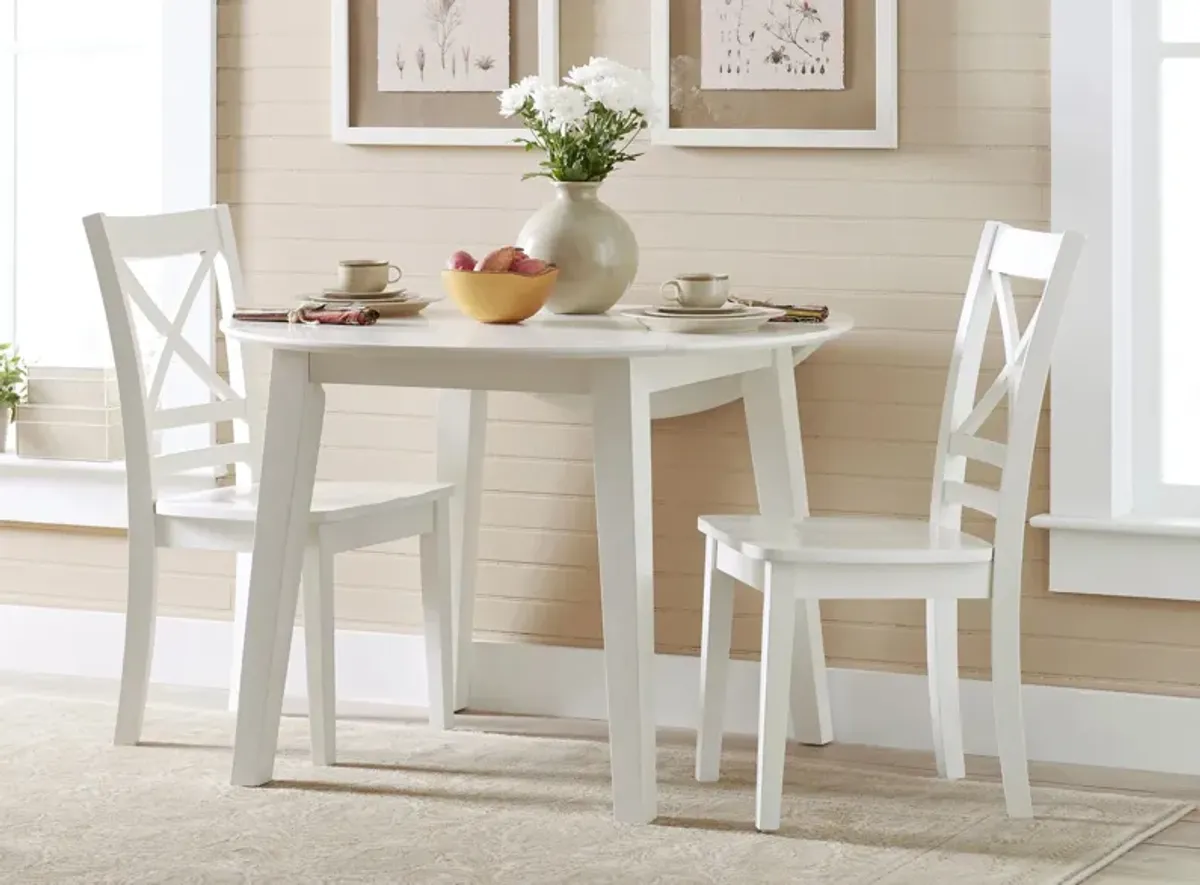 Simplicity 3-pc. Dining Set in Paperwhite by Jofran