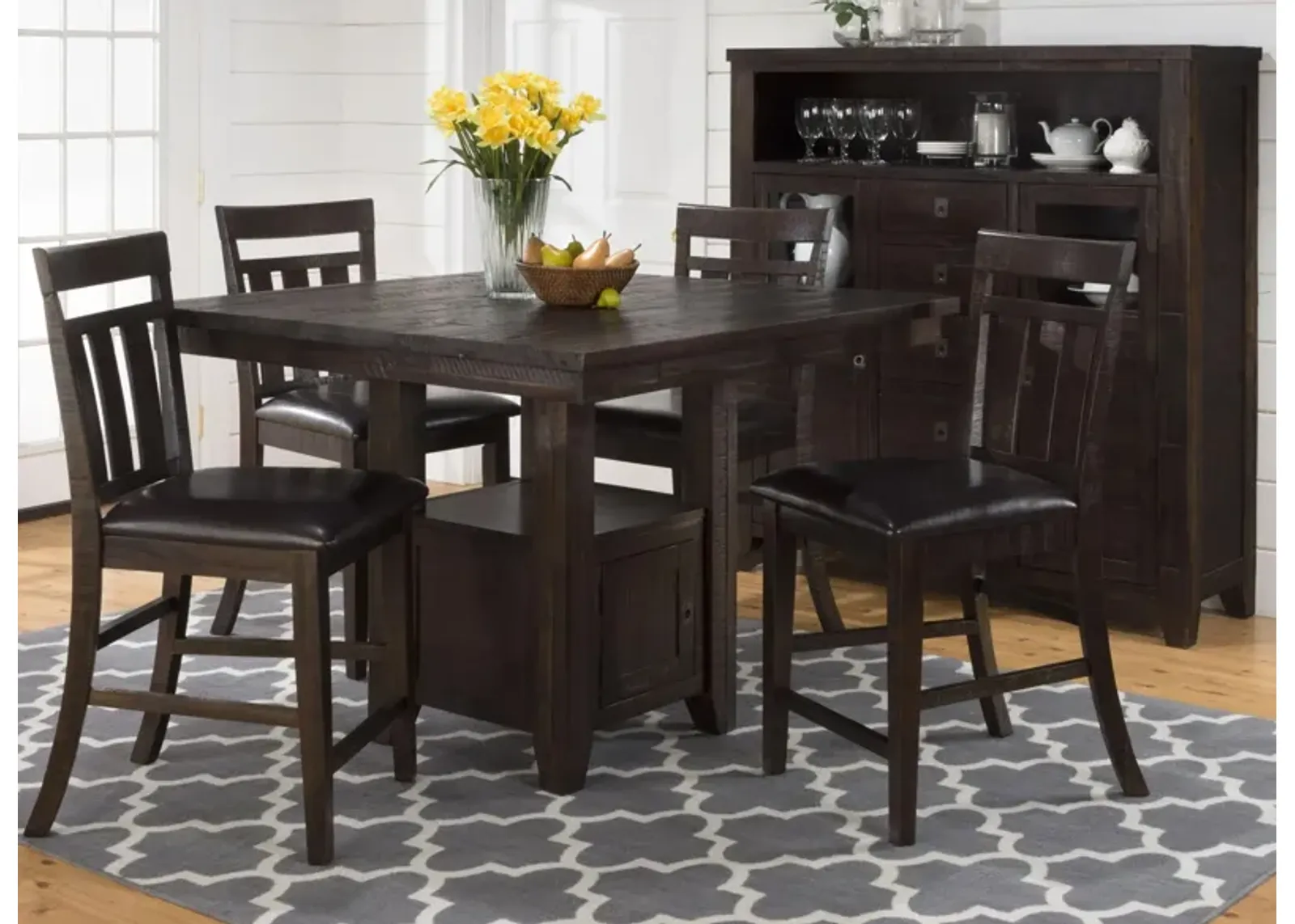 Kona Grove 5-pc. Counter-Height Dining Set in Deep Chocolate by Jofran