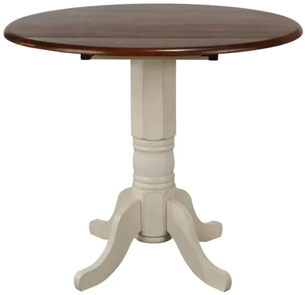 Fenway Round Drop Leaf Bar-Height Dining Table