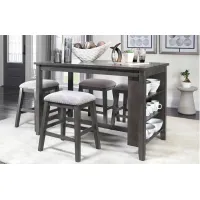 Napa Counter-Height 5-pc. Dining Set in Gray by Bellanest