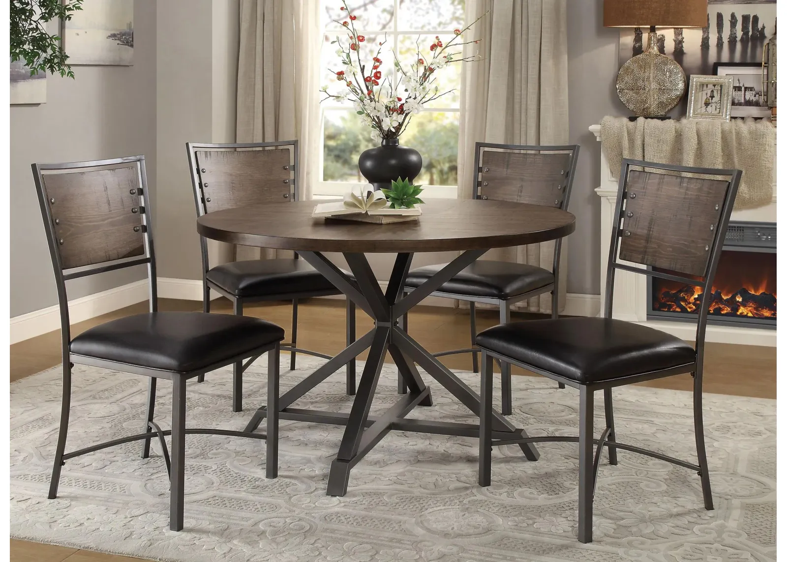 Crawford 5-pc Dining Set in Light Oak by Homelegance