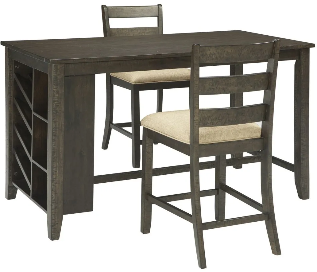 Rokane 3-pc. Counter-Height Dining Set in Light Brown by Ashley Furniture